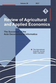 Review of Agricultural and Applied Economics, RAAE, VOL.20, No. 1/2017 - title image