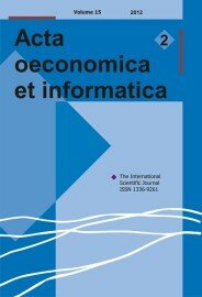 Acta Oeconomica et Informatica, AOEI, VOL. 15, No. 2/2012 - title image